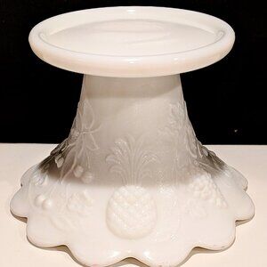 Westmoreland “Clustered Fruits” Milk Glass Punch Bowl Stand